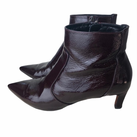 Marilisa Patent-Leather Kitten Heel Booties - Picture 4 of 5